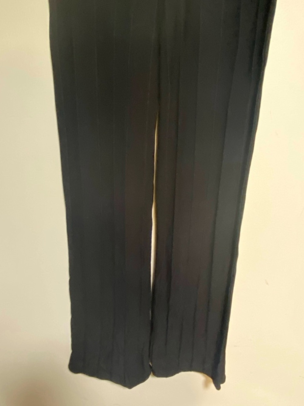 Dynamite Black Ribbed Pull-On Wide Leg Pants Size P/S - Picture 8 of 10